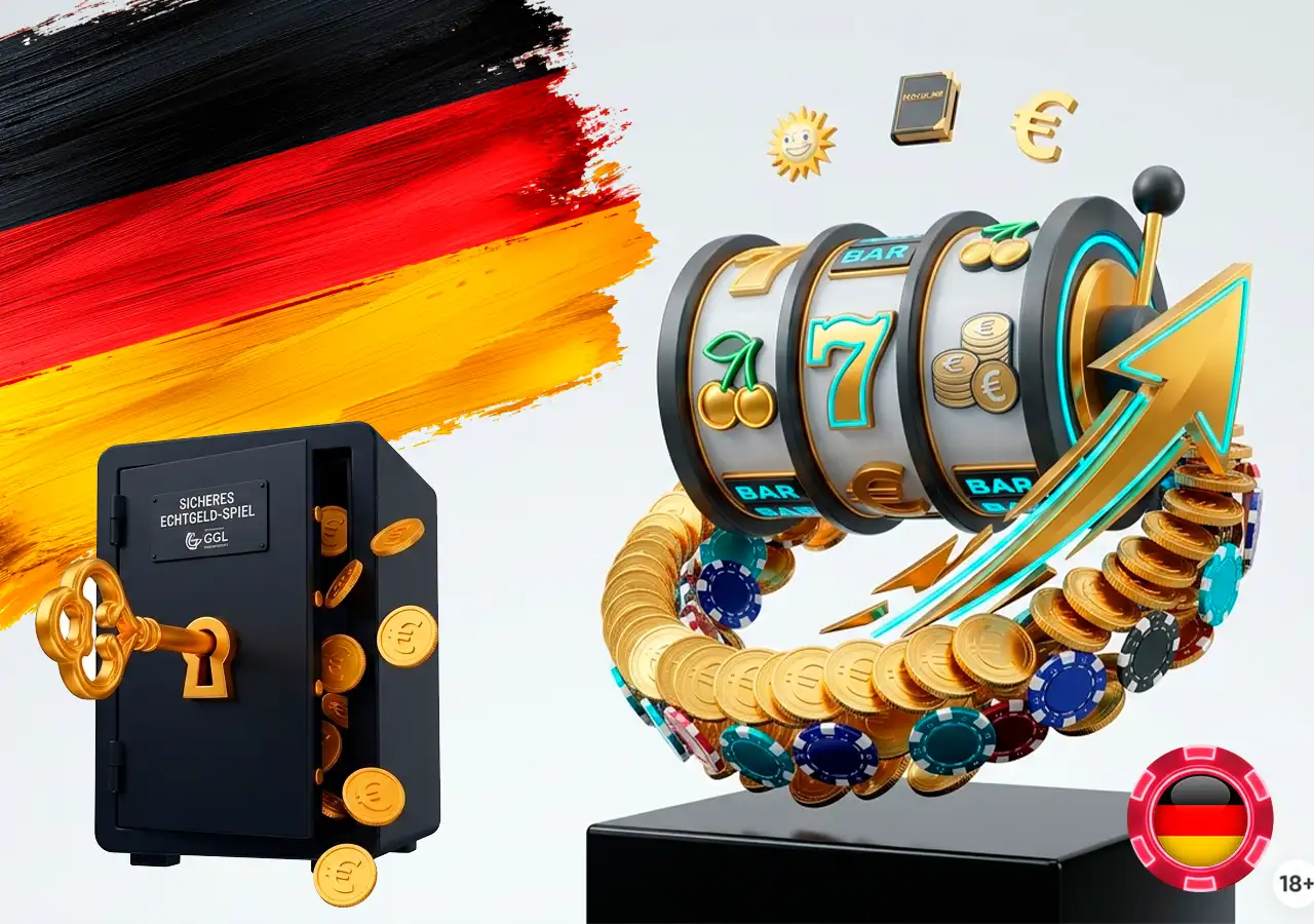 Anleitung für das Online Spielautomaten Spielen um Echtgeld mit GGL Lizenz.